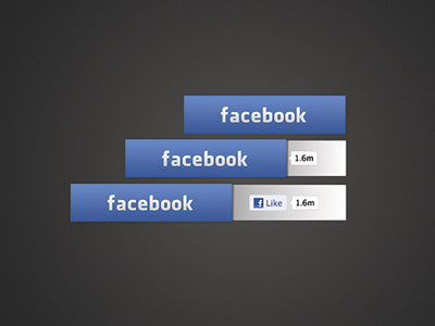 Facebook buton buton design facebook social ui web