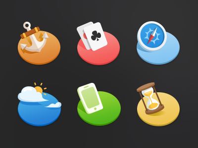 Icon Practice anchor compass gui hourglass icon iphone theme ui ux weather