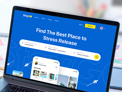 StayGo - Staycation & Hotel Booking Mockup View