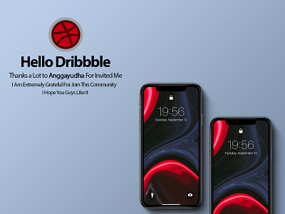 Hello Dribbble ! abstract app background branding design dribbble firstshot fluid hello dribble hireme iphonex liquid marble modern neon red wallpaper