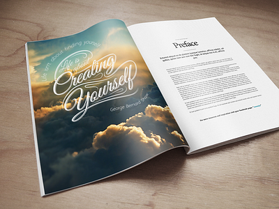 Clouds lettering create journal life magazine positive