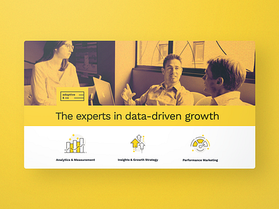 Data-driven growth web project analytics data digital gradient growth hero icons vintage