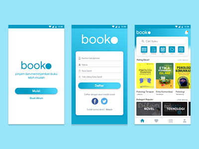 Booko - Rent book easily app application design mobile ui ui design user experience user inteface ux ux design