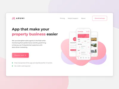 Landing Page - Hero Section - SaaS app clean clean design crm software design gestalt home page landing page minimalist saas landing page saas website ui ux