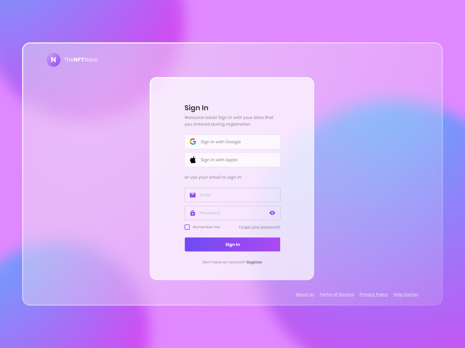 Glassmorphism Sign In page by Gustafian D on Dribbble