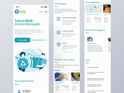 Redesign Landing Page (Mobile ver.) for Waste4Change