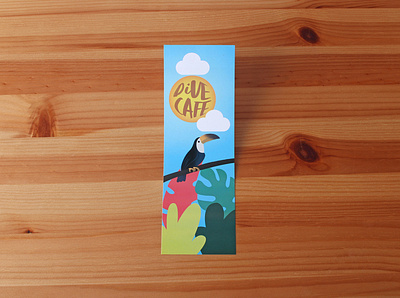 dive cafe custom art paper stickers branding customstickers design sticker stickers