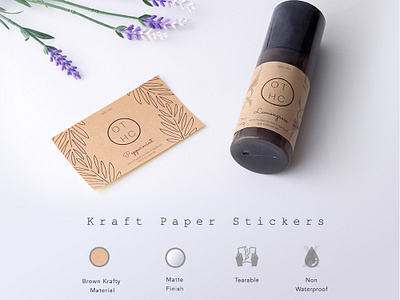 Kraft Paper Sticker branding design sticker