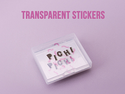 Transparent Stickers branding design sticker