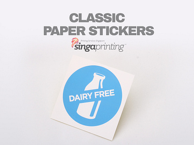 Classic Paper Stickers branding design sticker