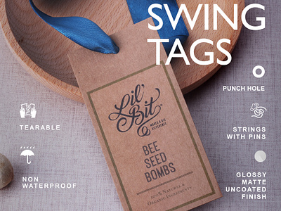 Swing Tags branding design sticker