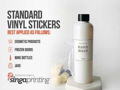 Standard vinyl Stickers branding design sticker