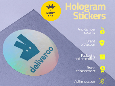 Hologram Stickers branding design sticker