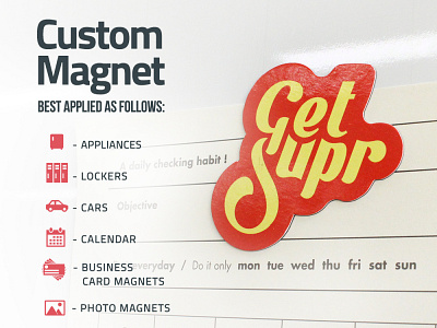 Custom Magnet branding design sticker