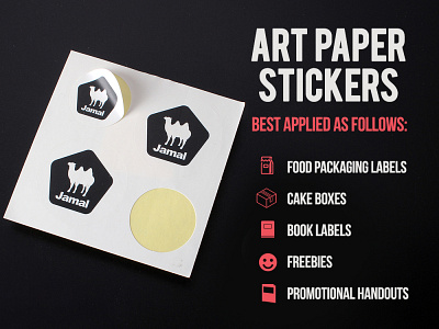 Art Paper Stickers branding design sticker