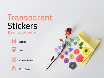 Transparent Stickers branding design sticker