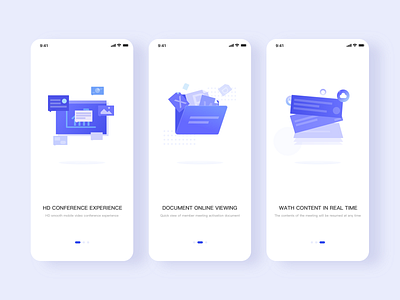 Conference app guide page design icon illustration ui