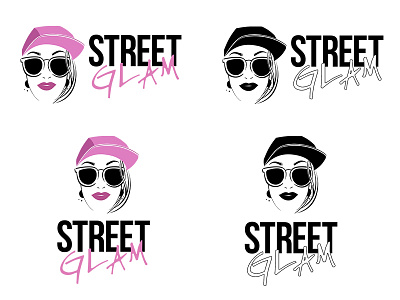 Logo Streetglam shop brand drawing graphic design illustration logo painting
