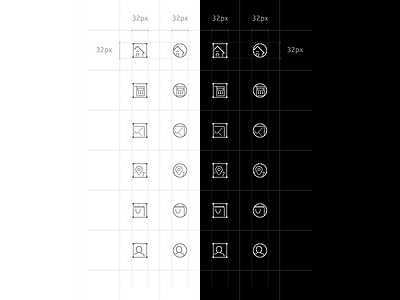Icons prototype draft icons protorype ui ux