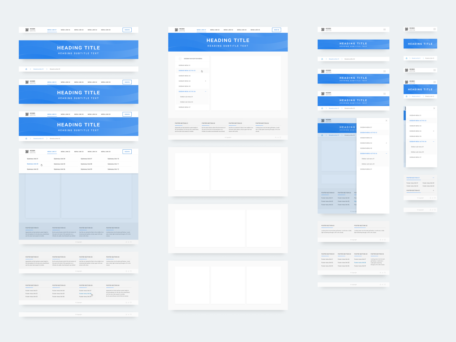 Responsive web components library (v1.0) free by Vadim on Dribbble