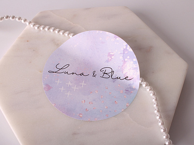 Luna and Blue Custom Rounded Stickers OZ