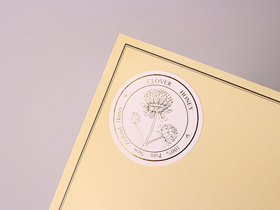 clover honey custom foil stamp stickers nz