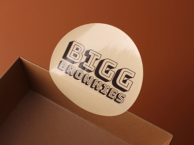 rounded shape big brownies custom stickers