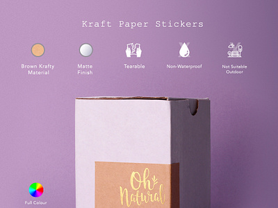 Kraft paper Sticker branding design stickers