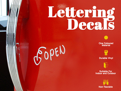 Lettering Decals branding design stickers