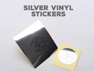 Silver Vinyl Stickers branding design stickers