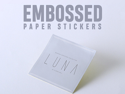 Embossed Paper Stickers branding design stickers