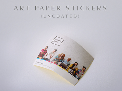 Art Paper Stickers Uncoated branding design stickers