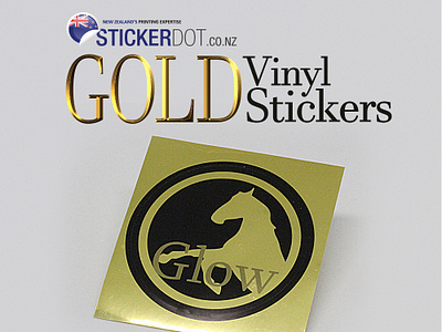 Gold Vinyl Stickers branding design stickers