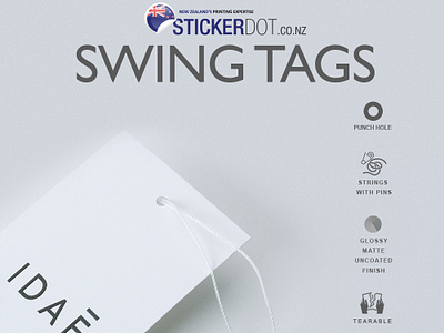 Swing Tags branding design stickers