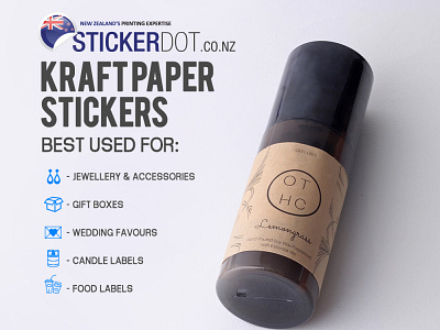 Kraft Paper Stickers branding design stickers