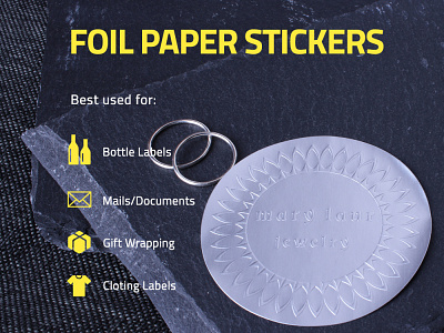 Foil Paper Stickers branding design stickers