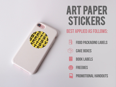 Art Paper Stickers branding design stickers