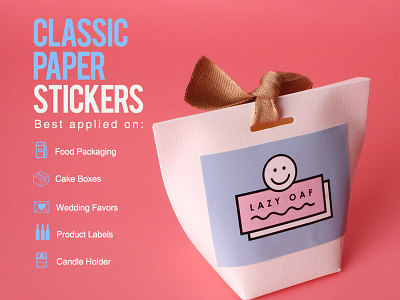 Classic Paper Stickers branding design stickers