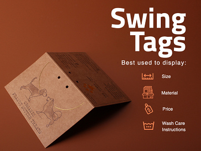 Swing Tags branding design stickers