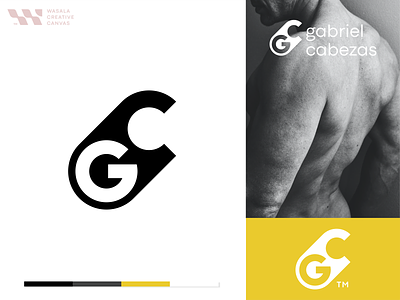 GC monogram logo branding flat logo icon logo minimal modern logo monogram wasala creative canvas