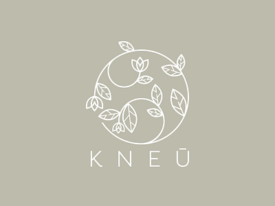 KNEU LOGO branding cosmetic logo design feminine logo flat logo floral design floral logo minimal modern art vector
