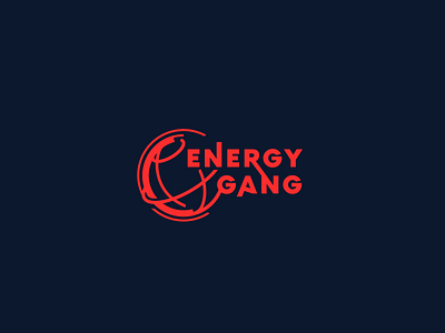 Energy Gang Logo branding energy flat logo icon modern art vector world