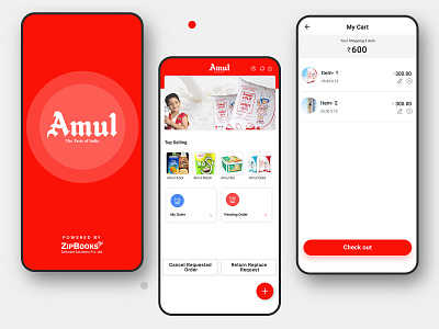 Amul App Design application design branding ui