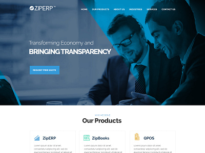 ZipERP Mockup Design mockups ui uiux design