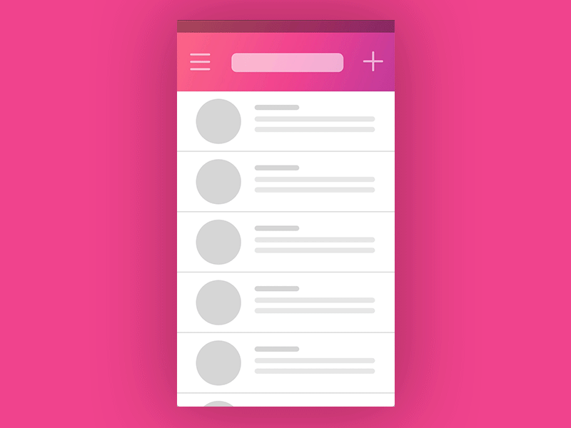 Pull to Refresh adobe xd animation gradient loading pink pull to refresh ui ux wire frame