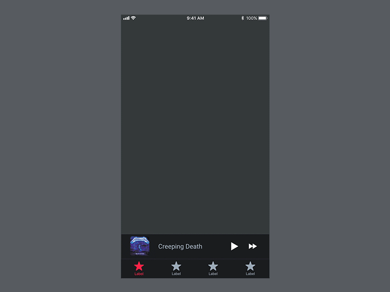 Apple Music in dark mode