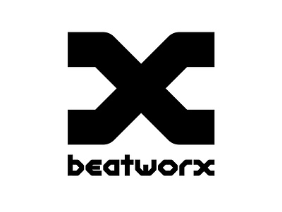 Beatworx Logo branding corporate identity crossroads custom type edm events graphic design logo party typography x