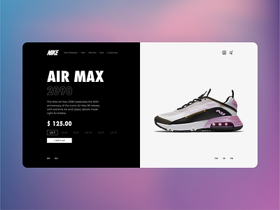 Sneakers webpage air max blackandwhite design minimalism nike nike air sneaker sneakers sport ui ux