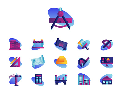 Architect icons architect architecture design dribbble freepik icon bundle icons illustration ui ux vector