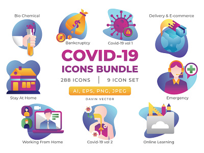 Covid-19 Icons Bundle!!